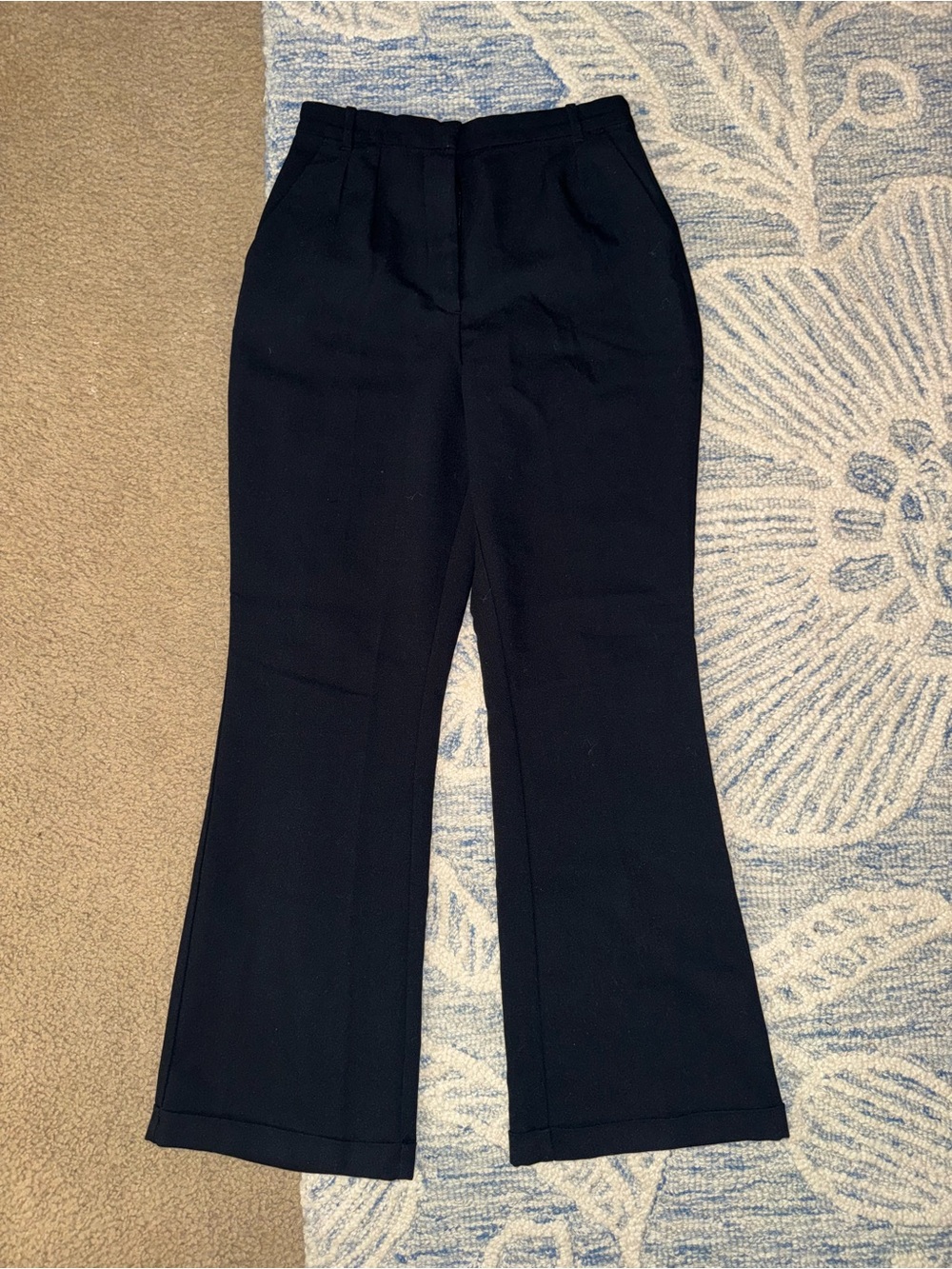 Abercrombie & Fitch Black Flared Trouser/Dress Pants